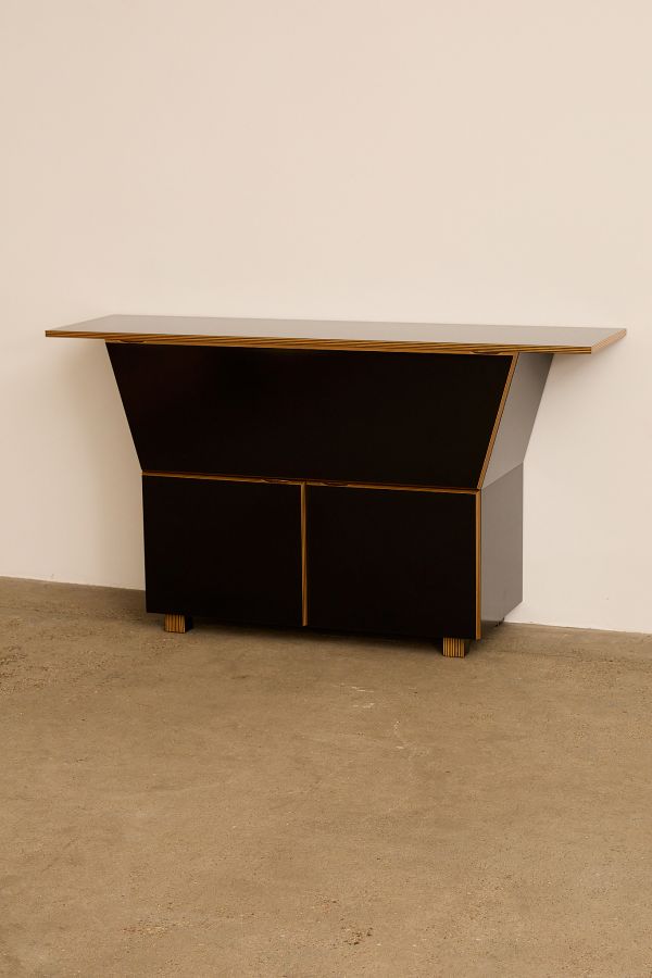 Italian Black Lacquered Sideboard