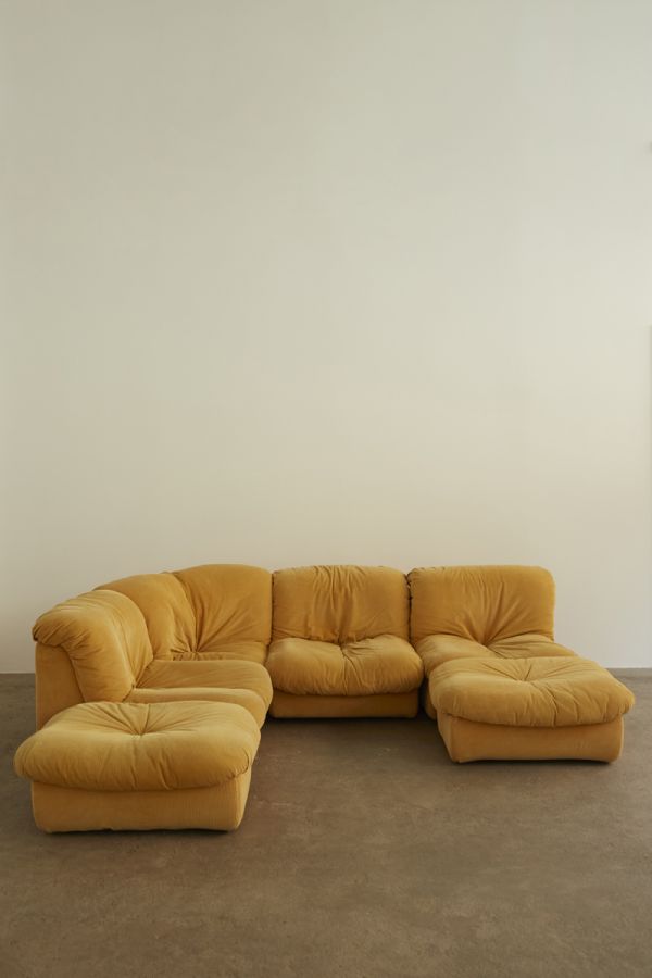 Italian Corduroy Modular Sofa Set