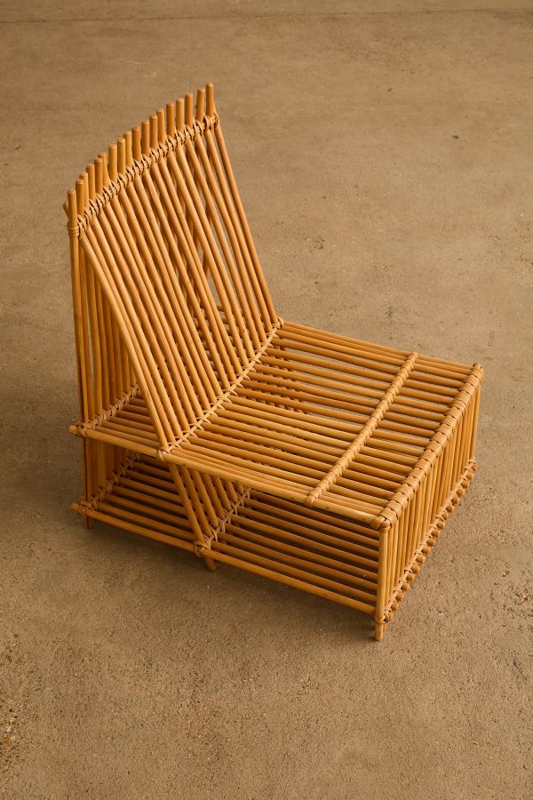 Sculptural Rattan Lounge Chairs