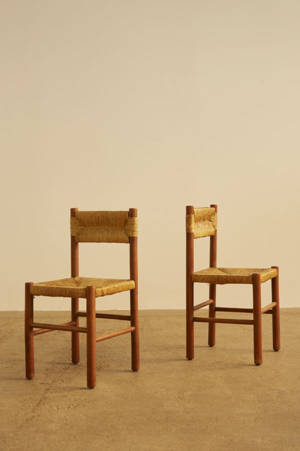 Set Of Four Rush Chairs