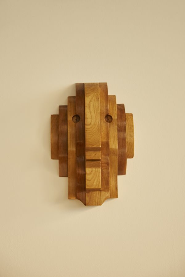 Wooden Cubist Face